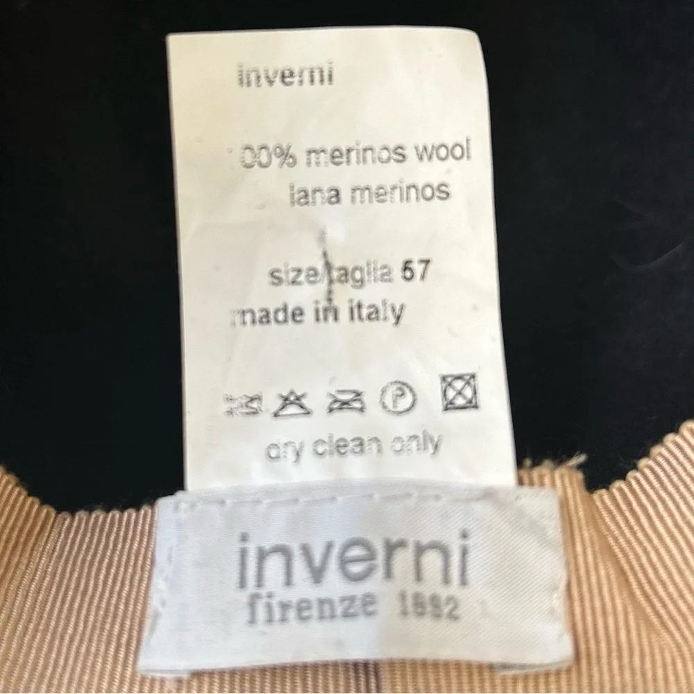 Inverni Merino Wool Navy bucket hat 57 size medium